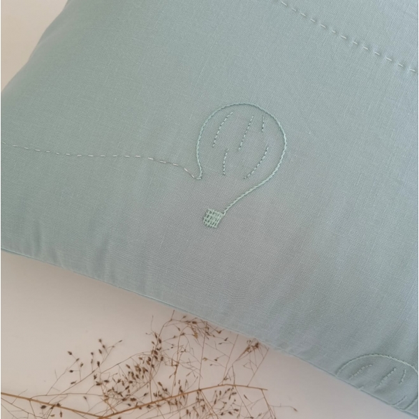 Almofada em linho quiltado