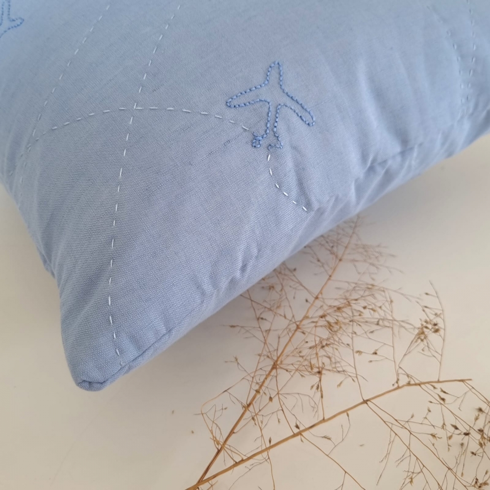 Almofada em linho quiltado